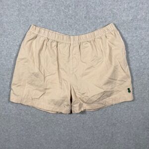 Chubbies Easy Short Mens XXL Tan Khaki Cotton Elastic Waist Pineapple Logo 5.5"